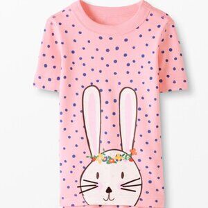 Hanna Anderson EUC girls size 10 Easter bunny colorful printed sleep top
